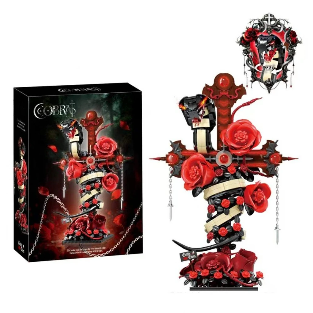 moc-2026-nuovo-set-di-costruzioni-gotico-entusiasmante-con-cornice-a-rosa-croce-e-serpente-idea-per-stanza-misteriosa-giocattoli-per-adulti-regalo-di-compleanno