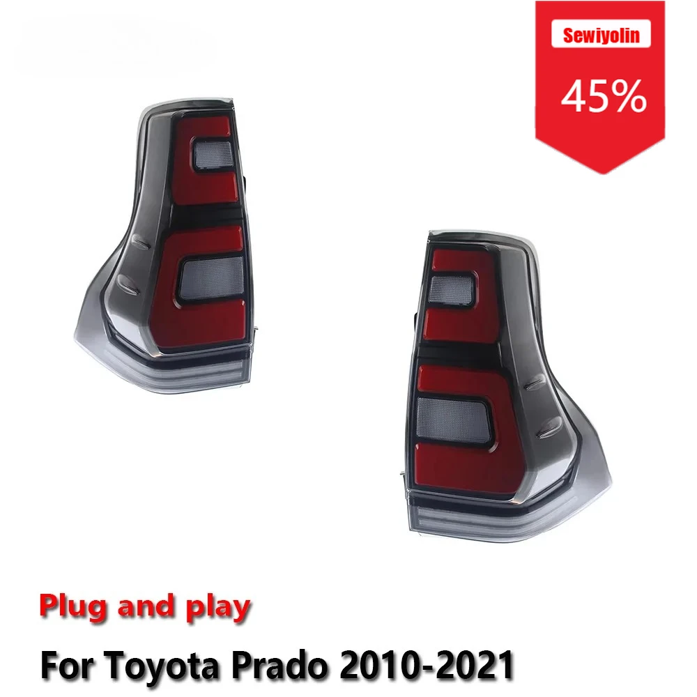 

Sewiyolin Car LED Tail Light Assemblies For Toyota Prado 2010-2021 Auto Fog DRL Brake Turn Signal Lamp Plug and Play