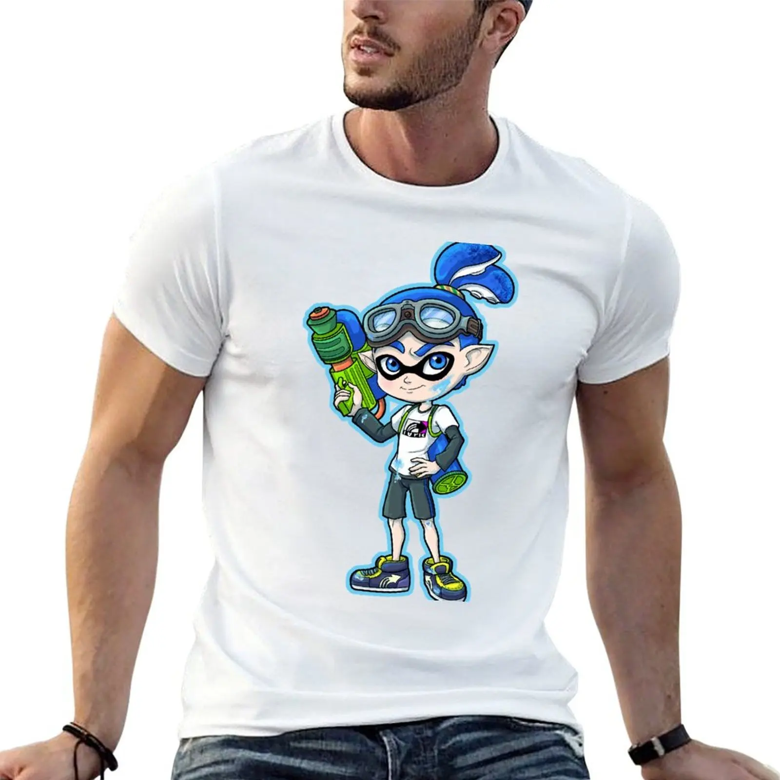 

Squid Boy T-Shirt men t shirt cotton 100% man t shirts graphic essential t shirt T-shirt