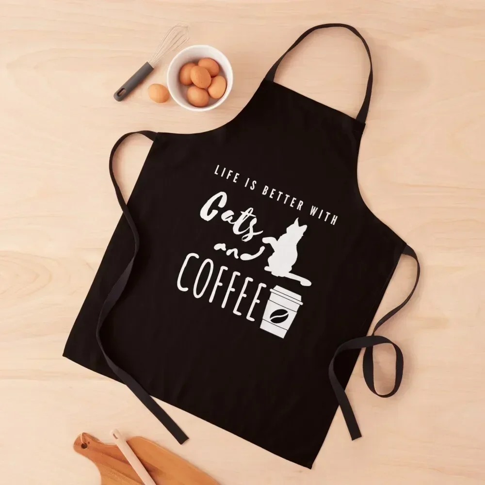 

Cat and Coffee Apron innovative kitchen and home items For Nail Stylist Things For The Home useful gadgets for home Apron