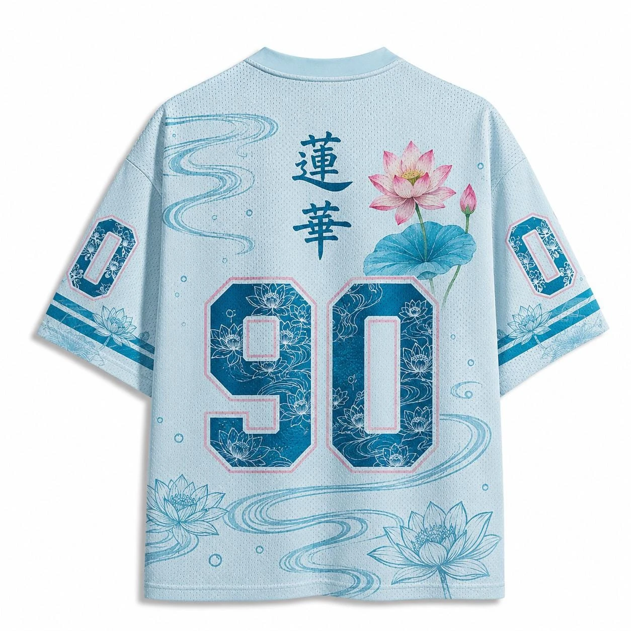 Sommermode, neuer Stil, trendiges, schönes Lotusblüten-Design, 3D-Druck, Outdoor-Freizeit, Fitness-Stil, V-Ausschnitt, T-Shirt, groß – Detail 5