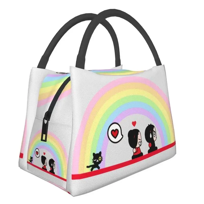 

Love Pucca Insulated Lunch Bag for Women Waterproof Tv Animation Anime Thermal Cooler Bento Box Beach Camping Travel