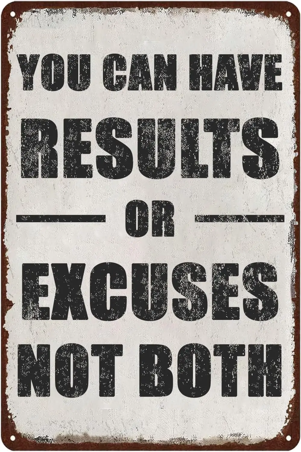 You Can Have Results Or Excuses Not Both Vintage Metal Aluminum Tin Sign Door Signs Exterior Home Cave Garage bar Country Poster