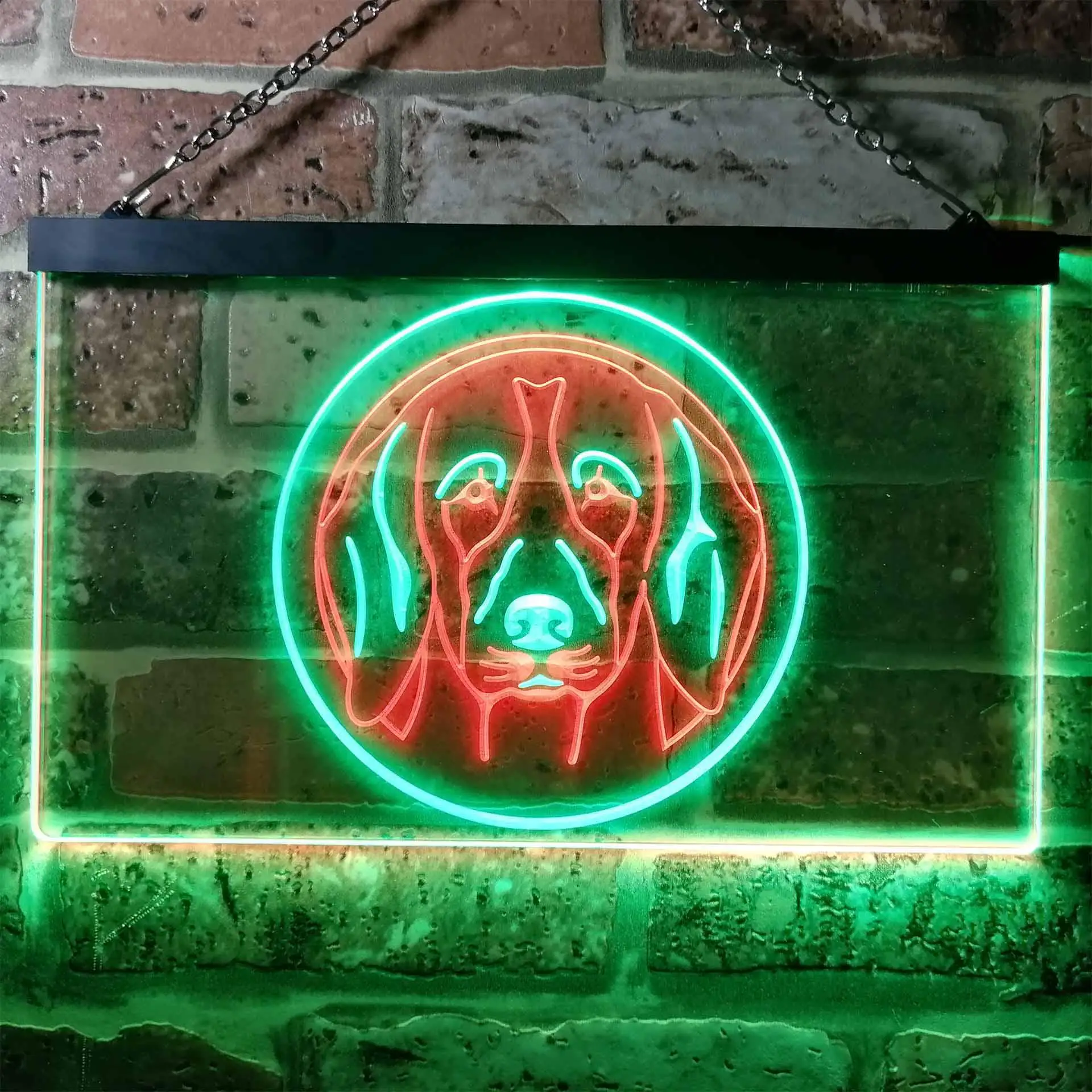 Beagle Dog Pet Dual Color Led Neon Sign st6-i0654