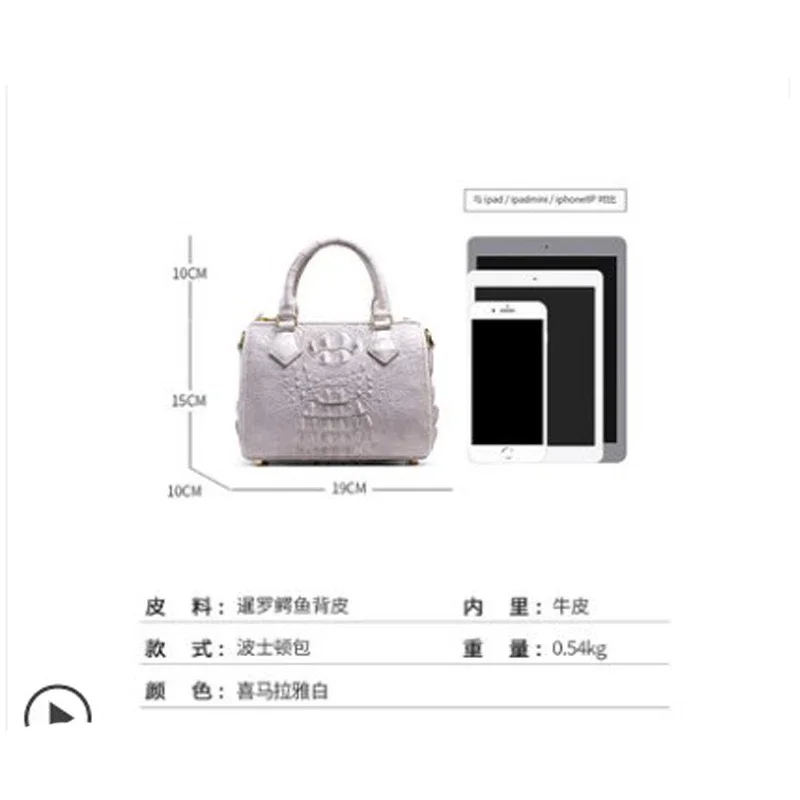 ouluoer crocodile skin lady's bag white leather women  bag one shoulder cross body tote bag