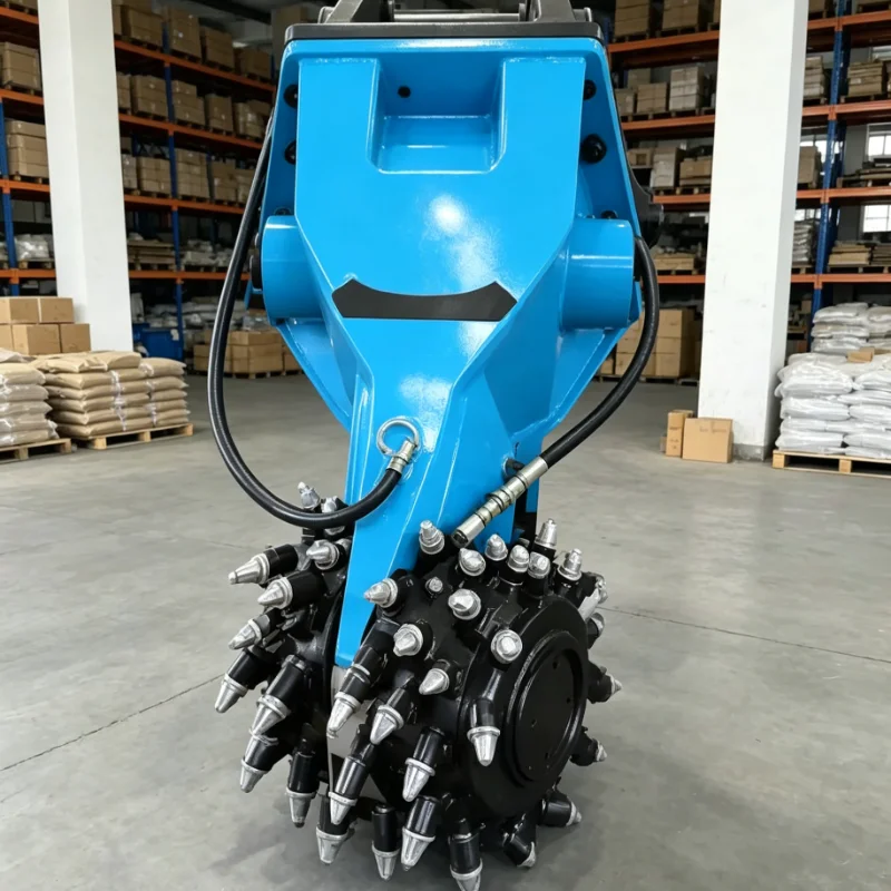 customized Cold Planer Concrete Milling Attachment Hydraulic Transverse for Skid Steer Quick Attach Carbide Teeth