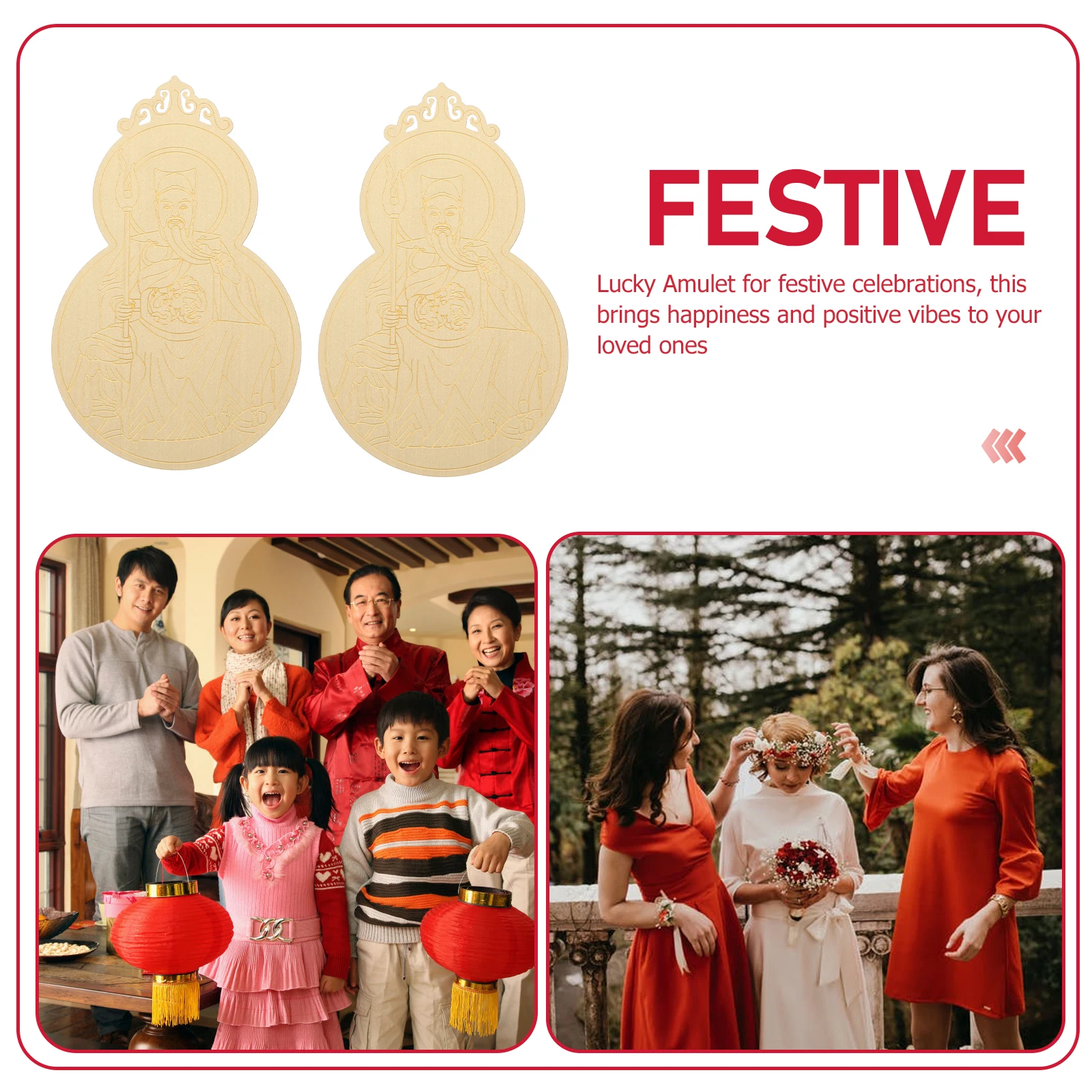 

2pcs Brass Taisui Amulet Card Chinese Feng Shui Charm For Protection Portable Traditional Home Decor Gift Lucky