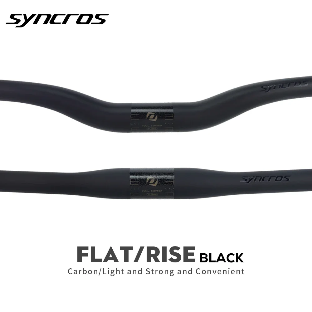 SYNCROS MTB Carbon Handlebar Bicycle Handlebar 31.8*580-720/740/760mm Matt Black Handlebars For Mountain Bike Accessories