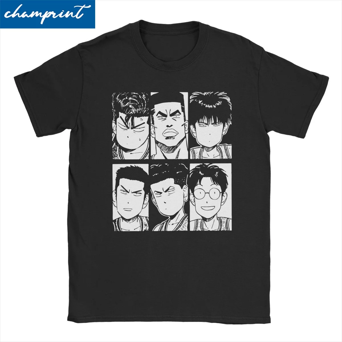 Men Women's T-Shirts Slam Dunk Novelty 100% Cotton Tees Sakuragi Hanamichi Mitsui Hisashi Anime T Shirts Crewneck Clothes Summer