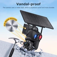 SHIWOJIA 6K 12MP 60X Zoom 4G Solar Powered 4G Camera Dual Lens Dual Screen Human Detect Auto Tracking Outdoor 10W Solar Panel WI 2