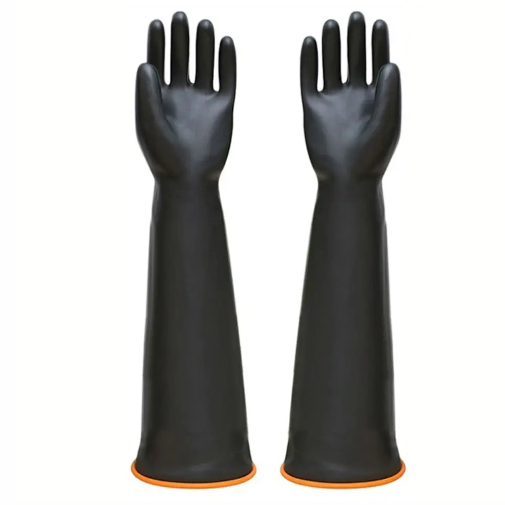 

Heavy Duty Chemical Resistant Gloves Resist Strong Acid and Alkali Reusable Latex Gauntlets 17''22'' Long