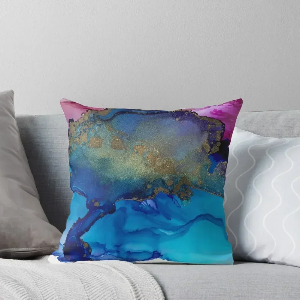 

Blue and Red Abstract, All That Glitters Throw Pillow home decor items Sitting Cushion christmas ornaments 2025 pillow