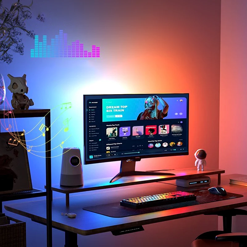 SYNC Ambient Lighting Monitor Game Light Strip PC E-Sport Gamer RGB Screen Color Desktop Computer Screen Lamp LED For 24-34 inch