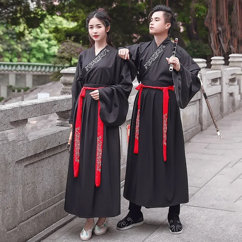 Men's Women's Hanfu Chinese Style Traditional Tang suit Top Skirt Cardigan Samurai Cosplay Costume Japanese and Korean Robe Dres