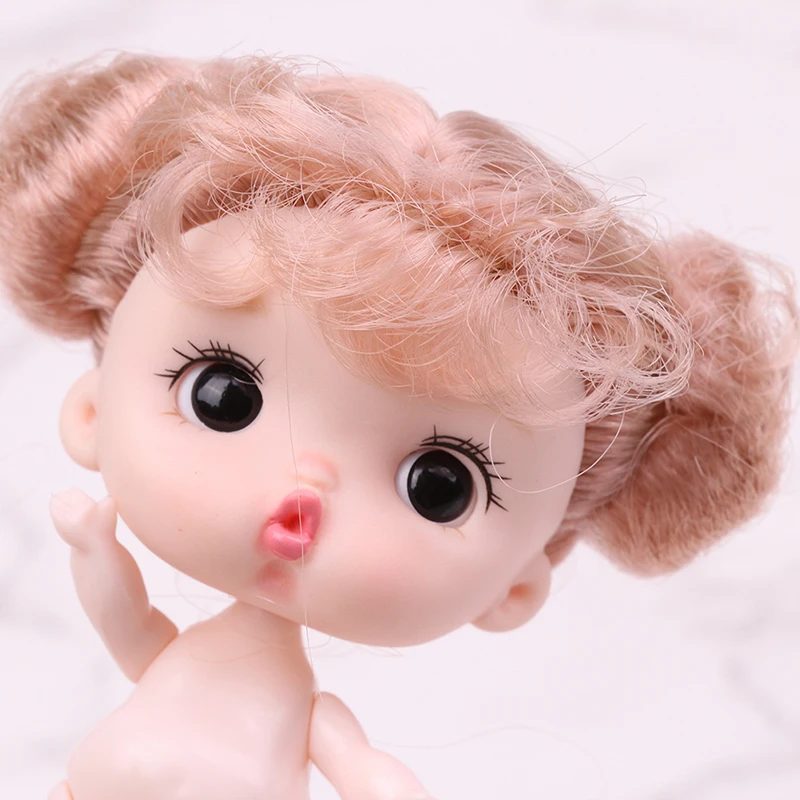 Mini muñeca de cola de caballo de 8,8 CM, 5 articulaciones extraíbles + globos oculares de 10MM, muñecas de cuerpo desnudo, Juguetes DIY, regalo