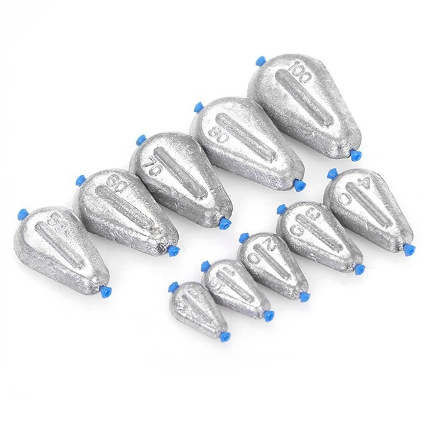 Plomadas de plomo con tubo plástico plano para pesca