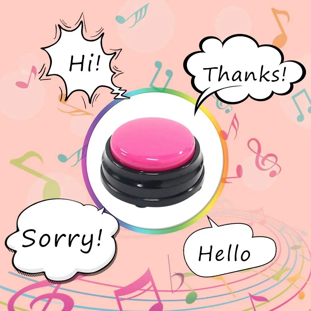 Carry Sound Button Voice Repeater Pet  Supplies Voice Recording Talking Button Dog Toys Recording Toy Answering Buttons