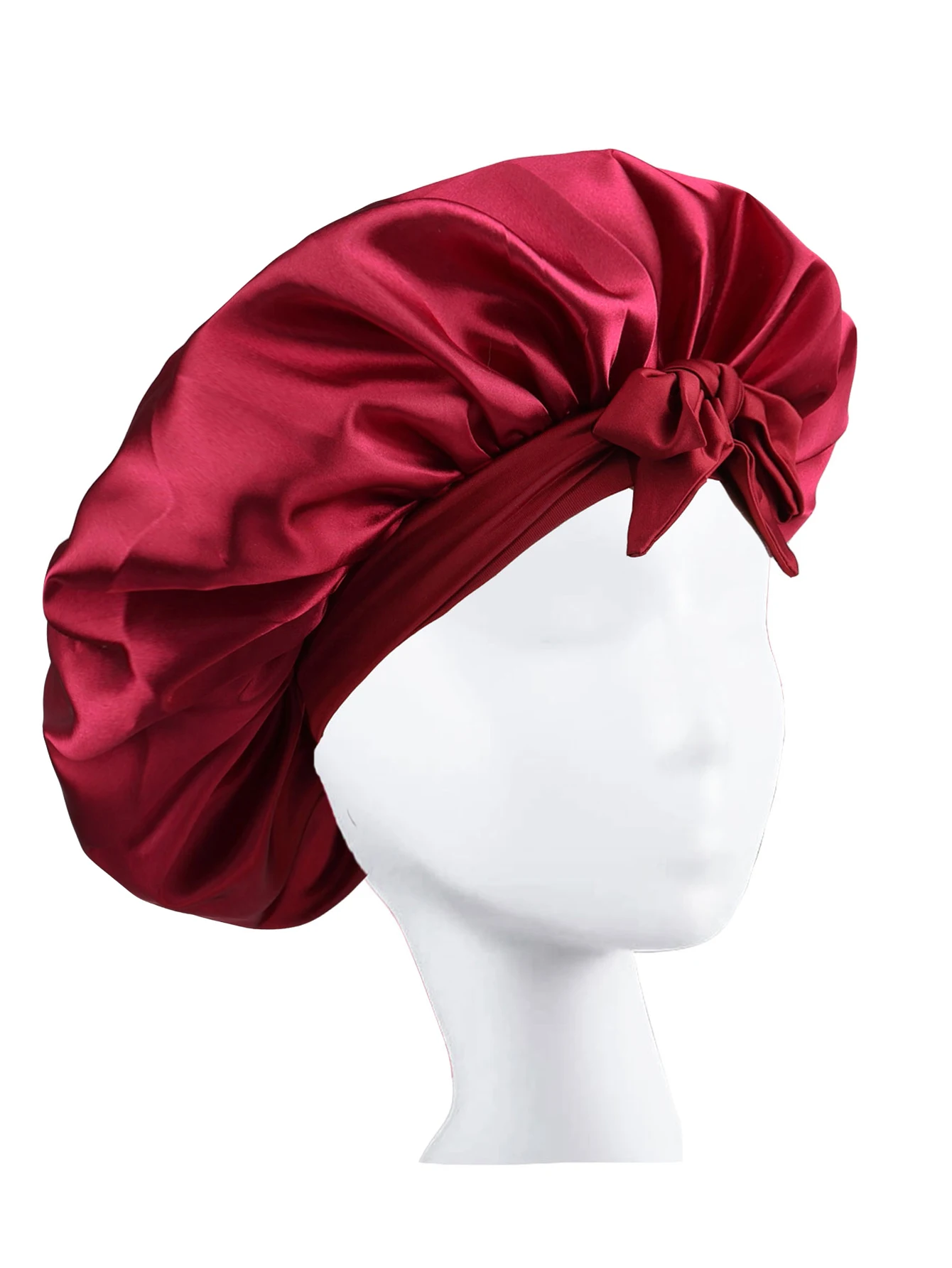 2026 neue Seidenhaube zum Schlafen, Damen-Satin-Mütze, Haar-Nacht-Schlafmütze, Krawattenband, lockiges Hut, Schal, Wickel, lockiges Haar, Schönheit