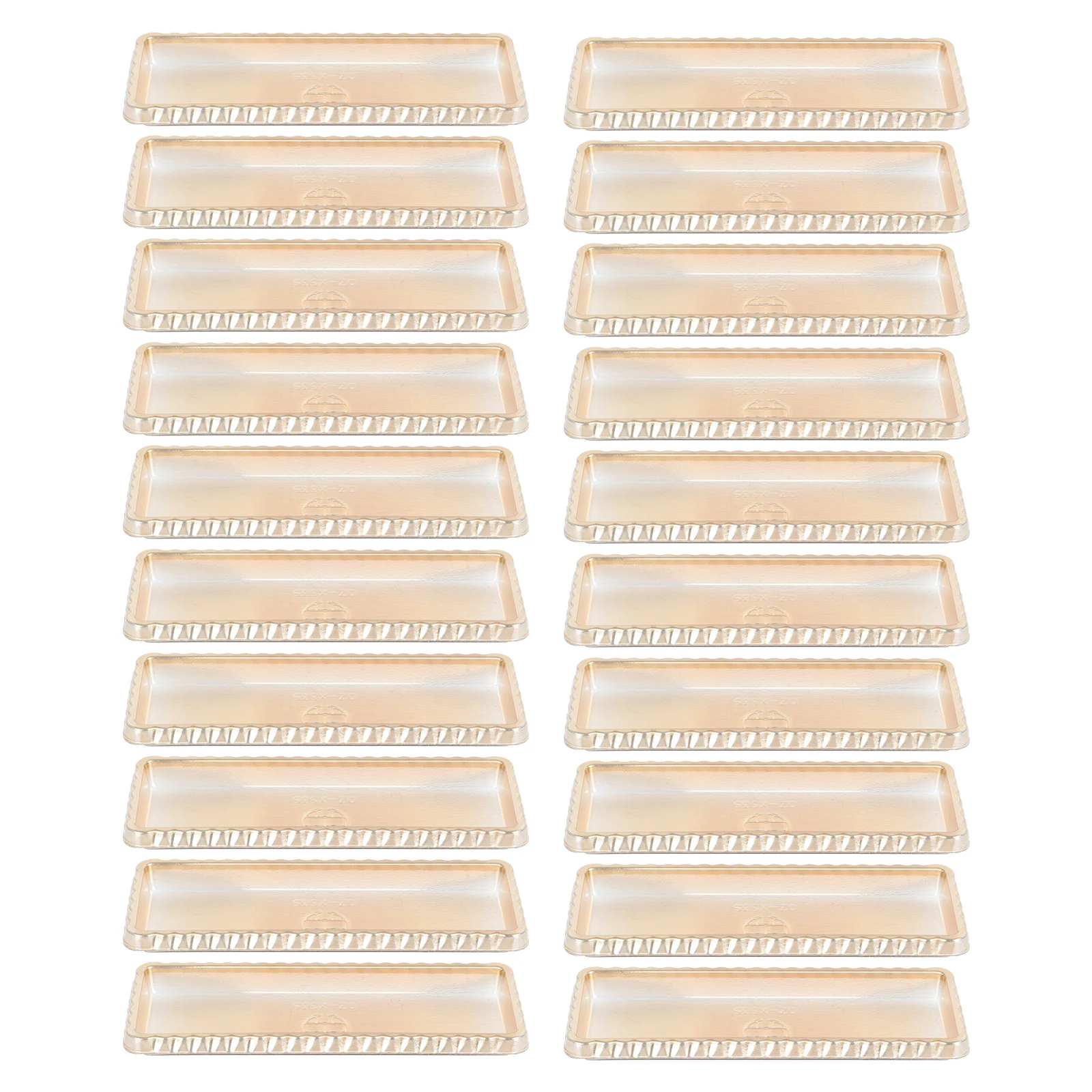 

20 Pcs Cake Pad Gold Trunk Pads Rectangular Board Dessert Plates Pan Transport Bases Food Grade Pet Material