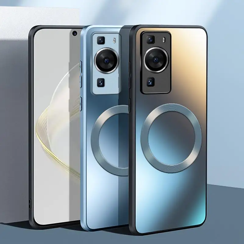 AG Matte Silikon-Hartschale für Huawei Pura 80 70 Ultra P60 P50 P40 Pro Schützende Mattierte Handyhülle mit Magnetischer Drahtloser Ladefunktion