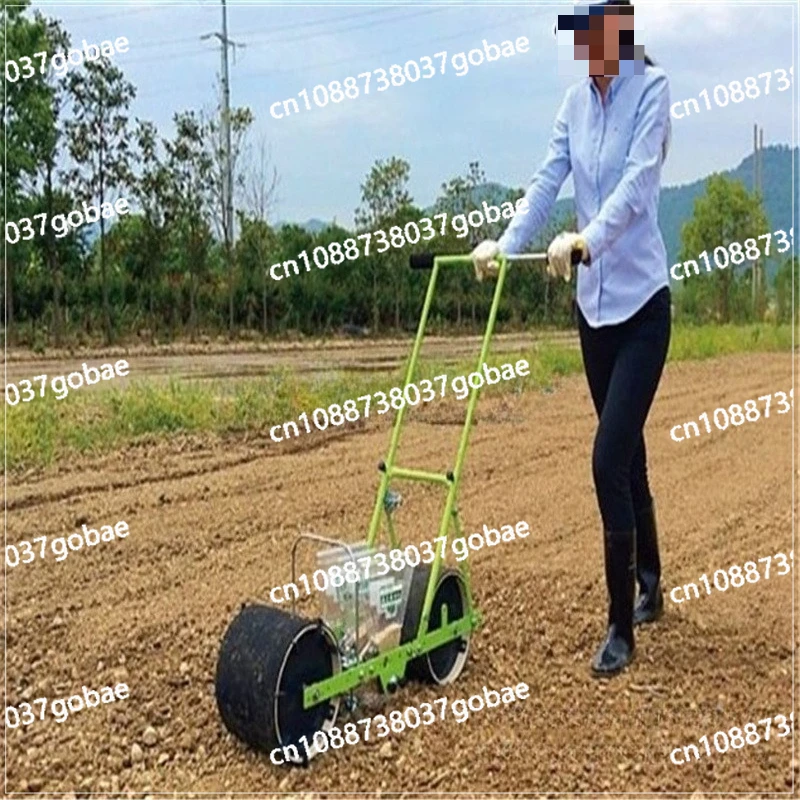 Household small hand-pushed vegetable planting machine, celery coriander small seed fine sowing machine