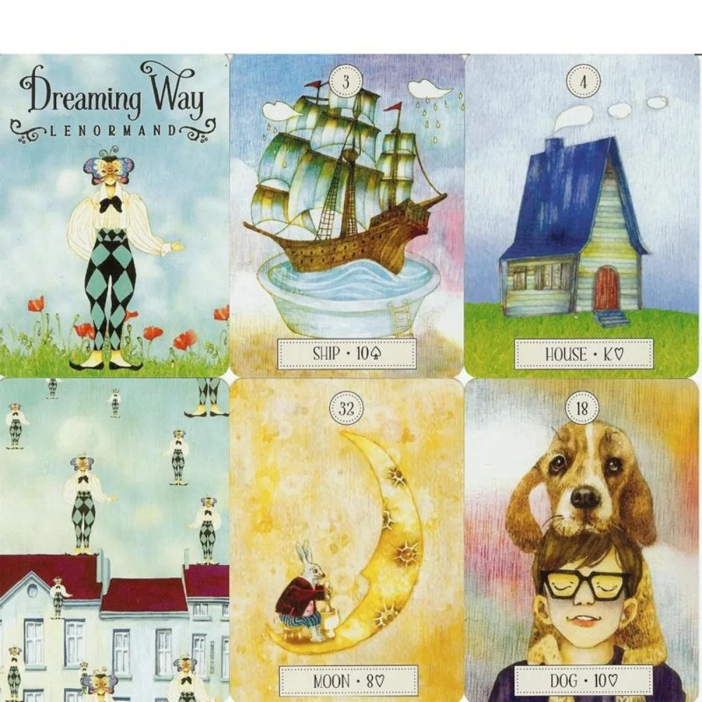 Dreaming Way Lenormand Oracle Deck Guidebook Card Table Game Magical Fate Divination Board