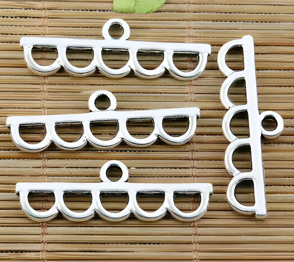 10pcs 38*7.8mm hole 2.6mm Alloy matel  tibetan silver  simple  connector HWEF2283