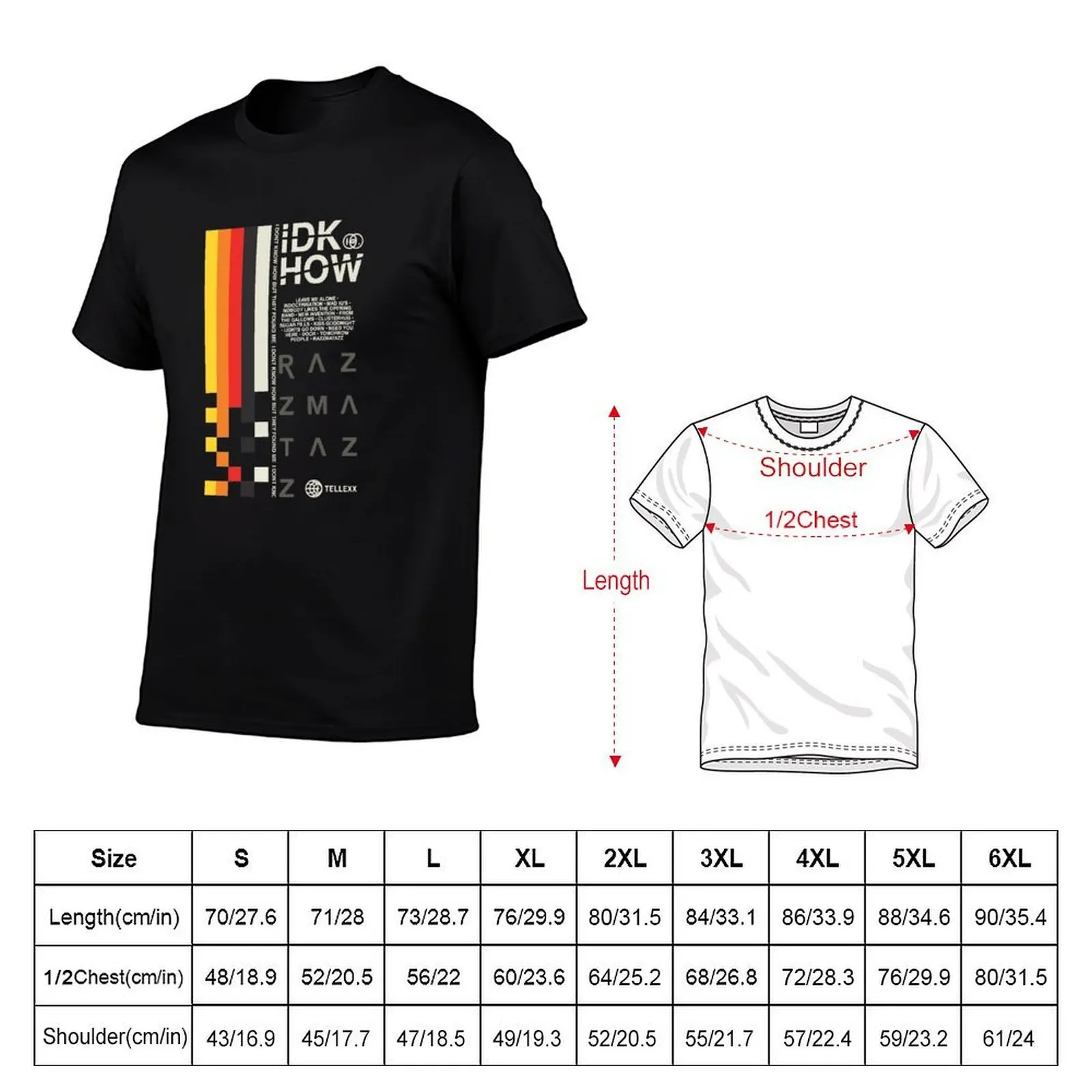 Idkhow razzmatazz tellexx stripes design T-Shirt t shirt men 100% cotton luxury brand t shirts for man graphic funny T-Shirt