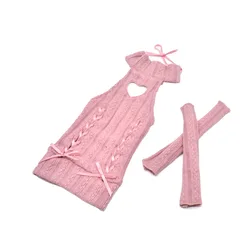43-75cm BJD doll Clothes 1/41/3big bust and uncleDD SD DDL MSD Toy spherical joint doll Fashion halter sweater dress Girl's gift