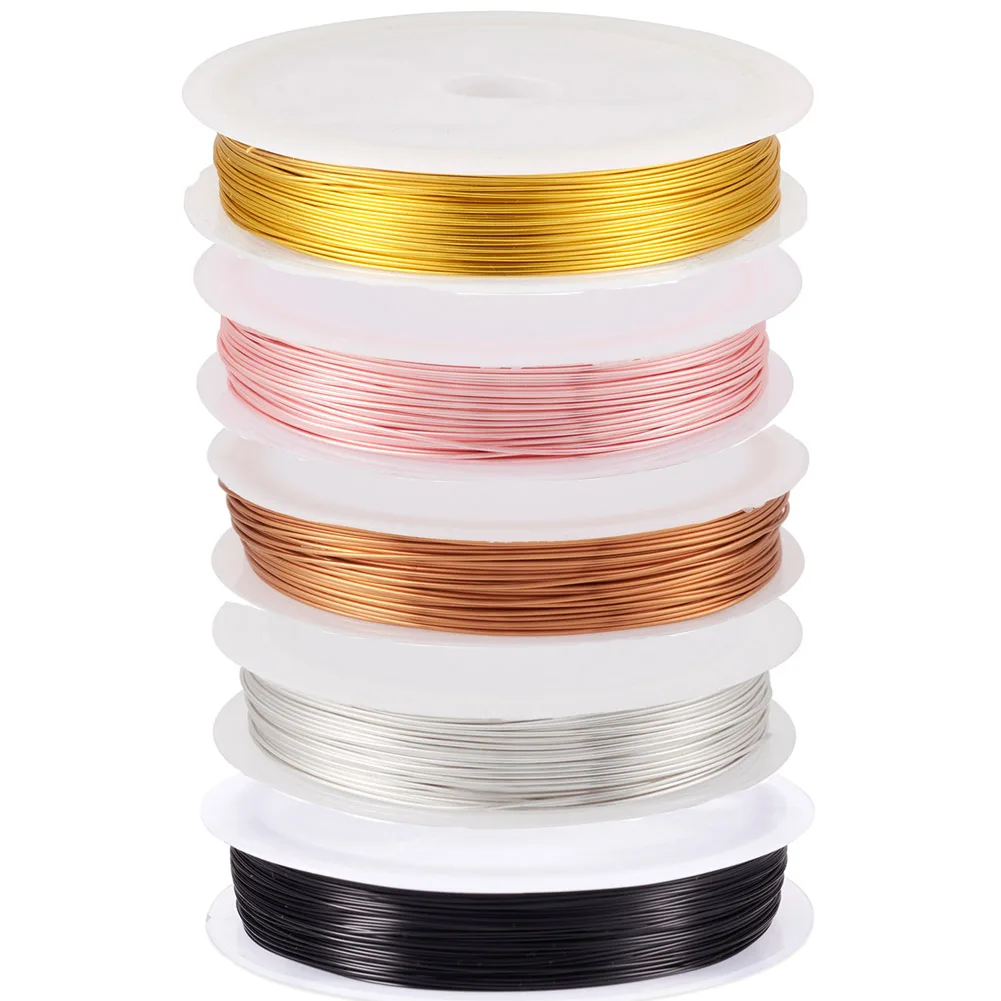 Copper Wire 0.3/0.4/0.5/0.6/0.7/0.8mm for Jewelry Making Beading Wire DIY Bracelet Necklace Craft Supplies String Wire