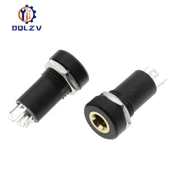 1/3/5PCS 3.5MM 4Pin Audio Jack Socket Stereo 4 Pole Solder Panel Mount With Nut Connector Headphone Female Socket PJ-392A PJ392A