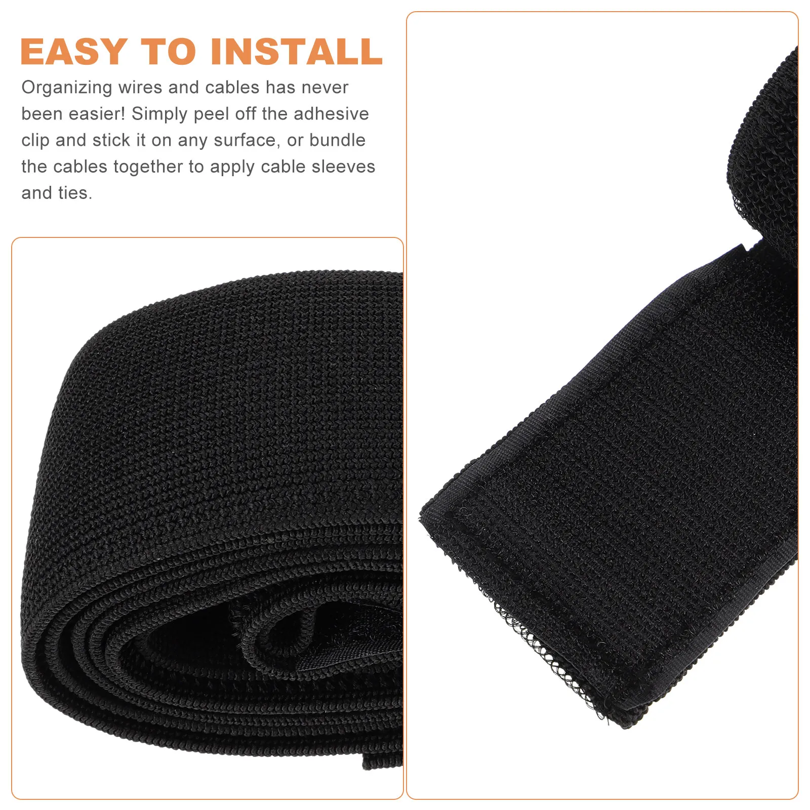 4Pcs Loop and Hook Elastic Fastening Straps Strong Sticky Bands for Binding Fixing Use Indoor Outdoor Activities