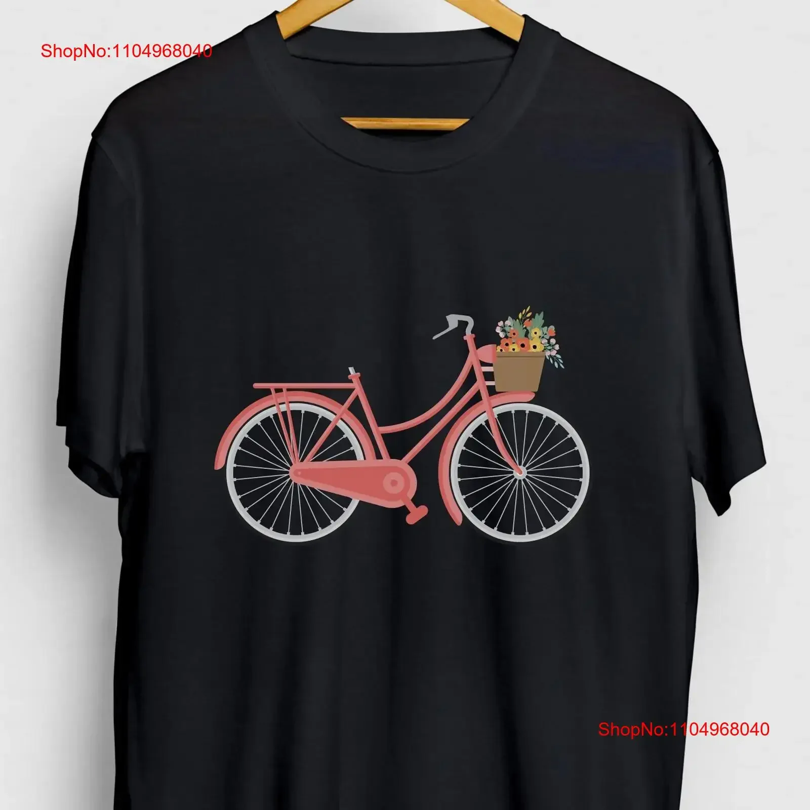 Bicycle Funny Cycling T Shirt Riding tee Womens Bike With Flowers Youth vintage Washed fashion Unisex Stylish Breathable