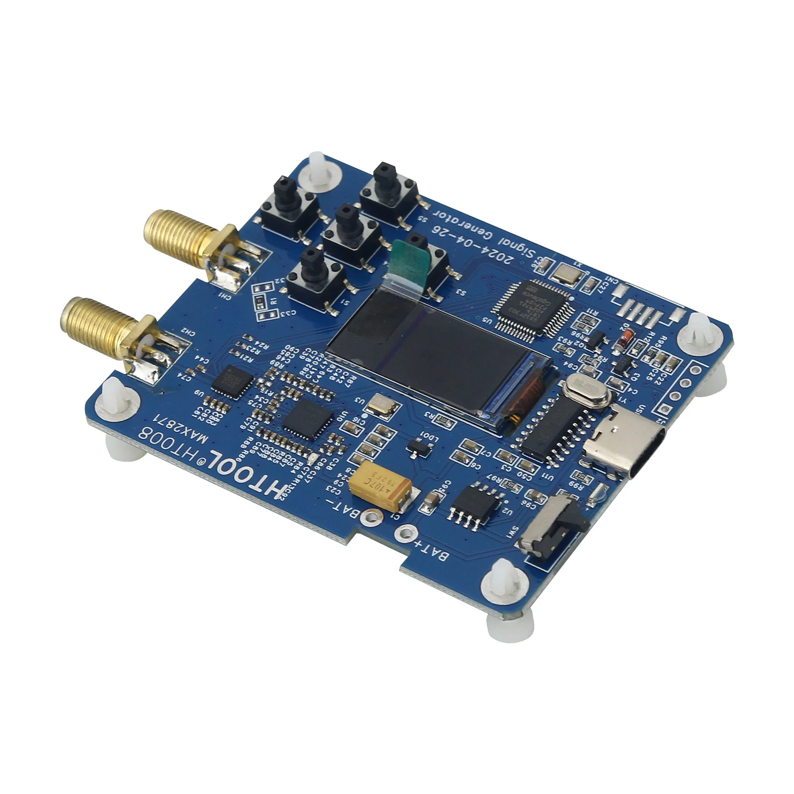 HT008 23.5-6000MHz Signal Generator MAX2871 Chip Serial Port Control RF Signal Source Sinewave Signal