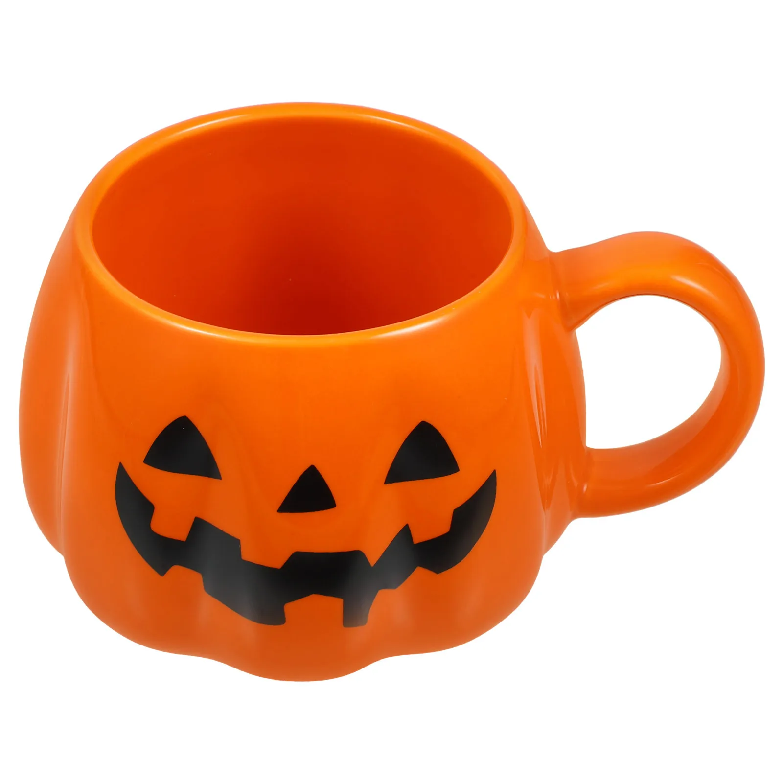 

Pumpkin Shape Cup Ceramic Mug Halloween Drinks Mug Smooth Inner Wall Easy to Clean Festive Beverage Holder Halloween Mugs