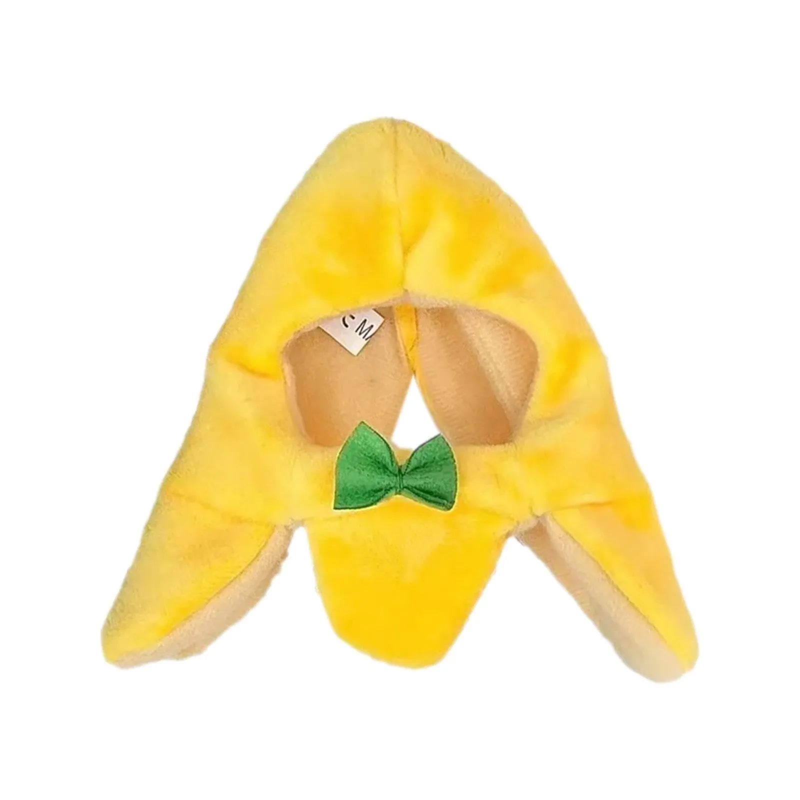 Bow Adorned Cat Hat Adorable Banana Shape Cat Hat with Bow Stylish Pet Costume Accessory Adjustable Soft Headwear for Kitty