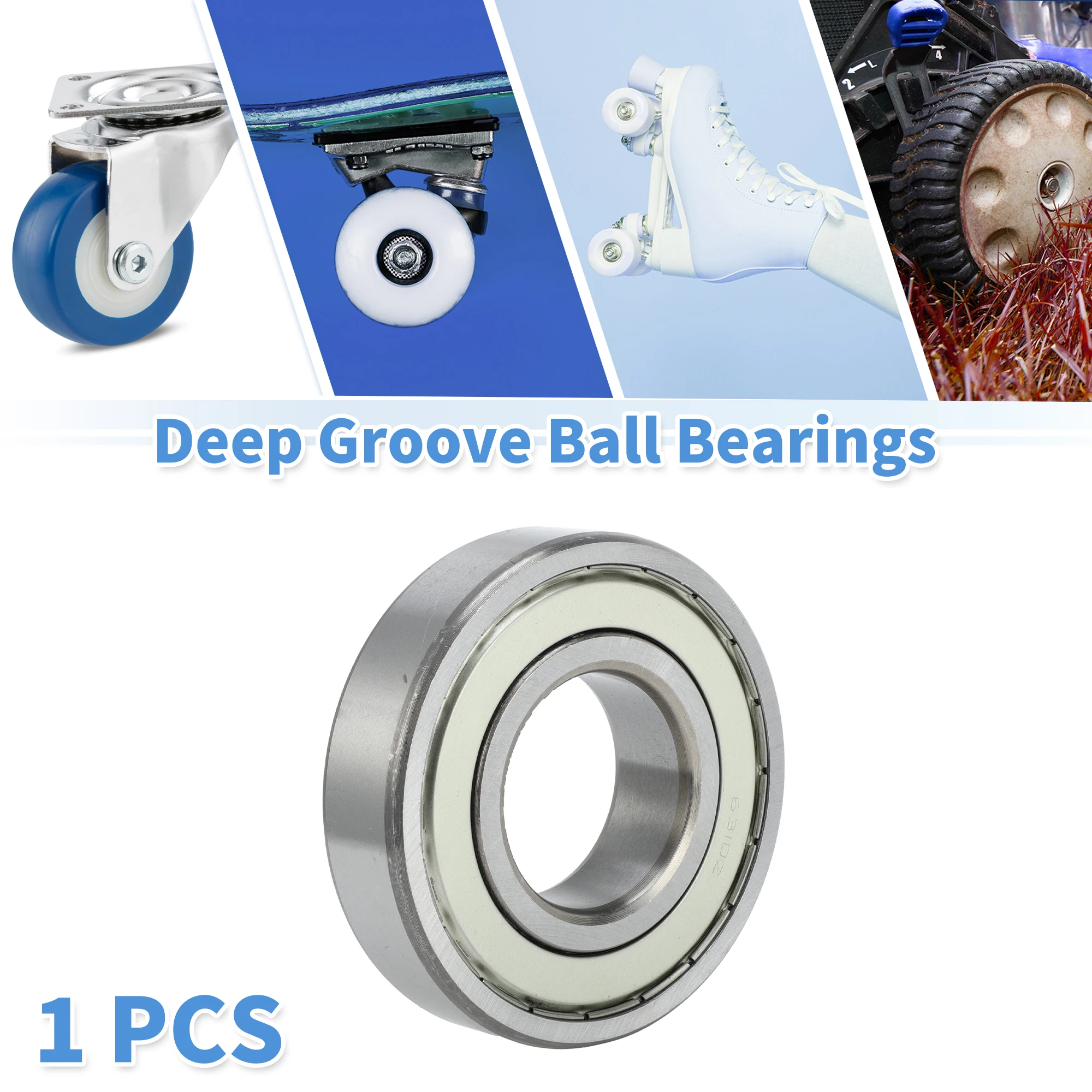 Motoforti 6310ZZ Deep Groove Ball Bearings P0 50x110x27mm Lubricated Bearings Double Metal Seal Scooter Skateboard Wheel