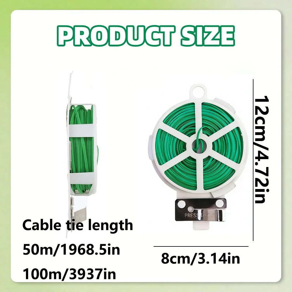 Garden Twist Ties Multifunctional Strapping Plant Climbing Reusable Self-cutting Iron Wire Cable Ties For Flower Plant Vines