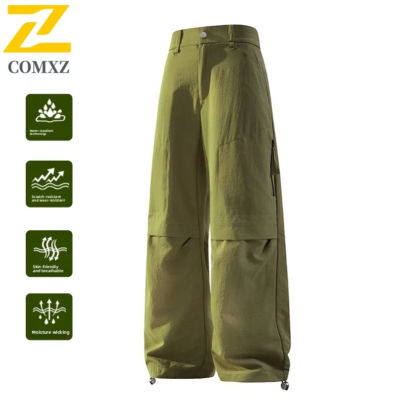 

Light Luxury Men's Cargo Pants 2025 New Autumn Loose Fit Trail Running Training Pants Mountain Outdoor Abrasion Resistant Pants
