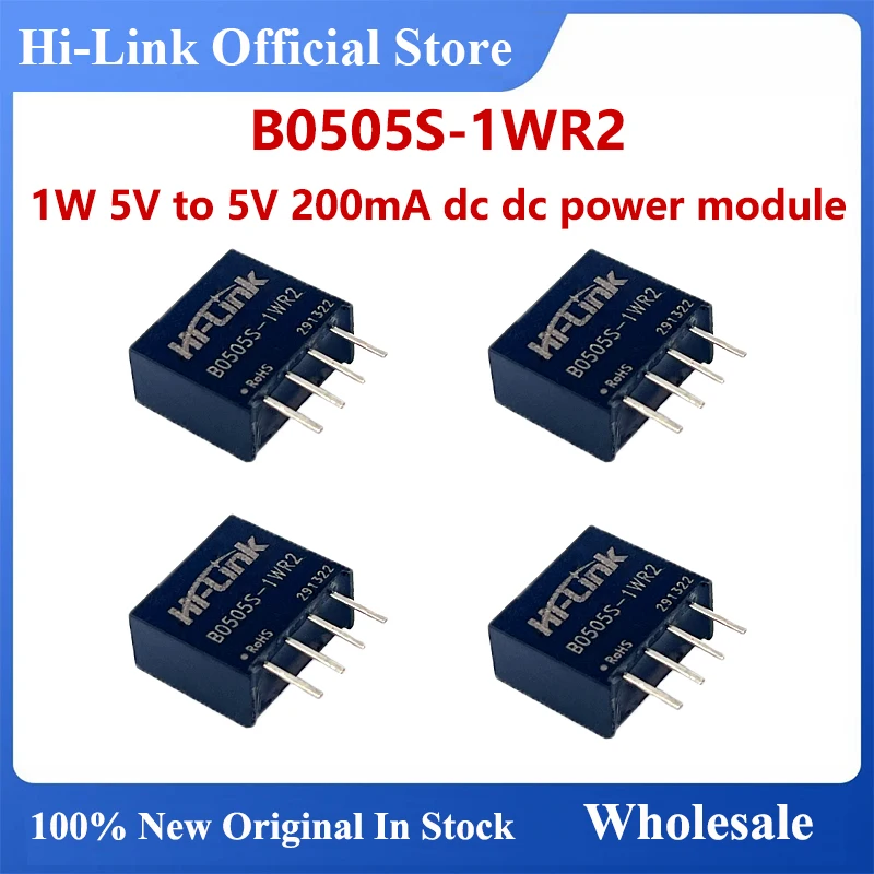 

5PCS HLK-1W Hi-Link AC-DC Isolated Power Supply Module 3.3V/5V/12V Output Option with UL CE Certificate