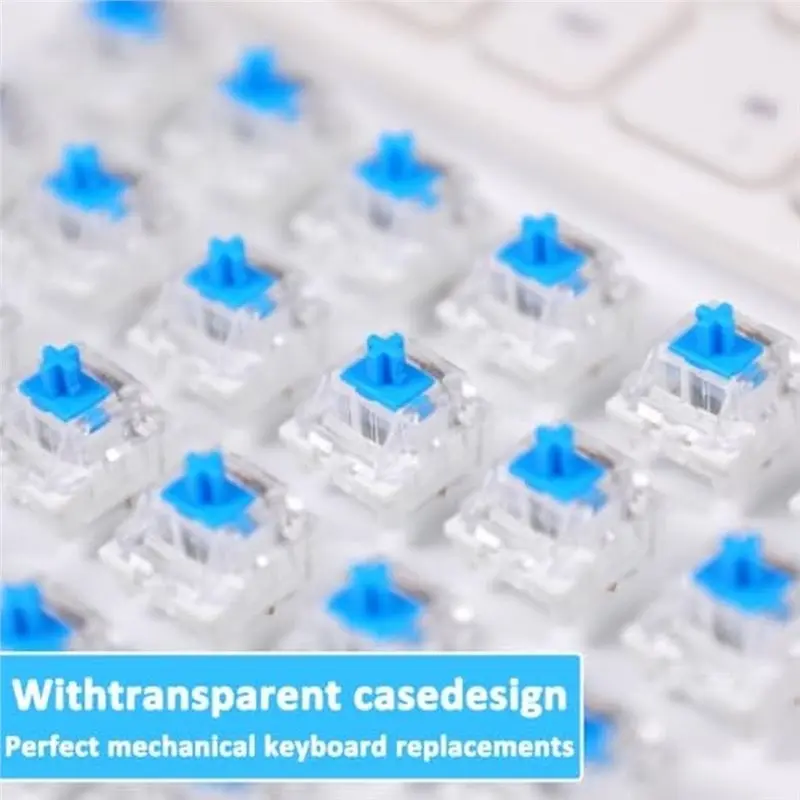 [NEW!】 Pre-Lubricated 3 Pin Clicky Key Switches- 108 Pcs For Mechanical Gaming Keyboard