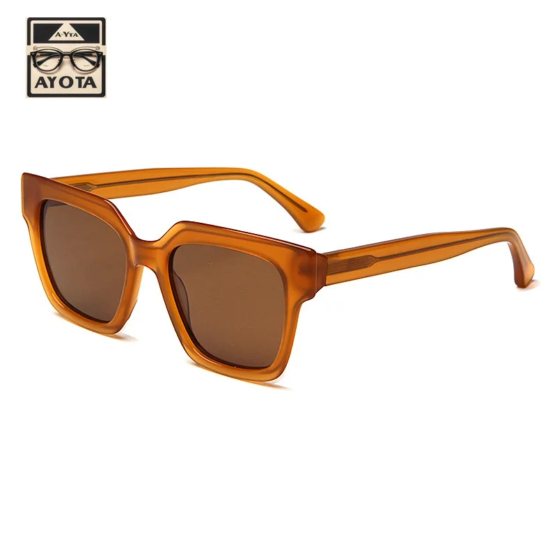 

2025 Fashionable Large-frame UV-resistant Sunglasses for Women, Retro Square-frame Acetate Uv400 for Men Driving Sunglasses
