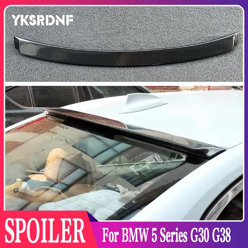 For BMW 5 Series G30 G38 540i 530i Real High quality Carbon Fiber Roof Spoiler High Quality Rear Wing Trunk Top Lip Spoiler