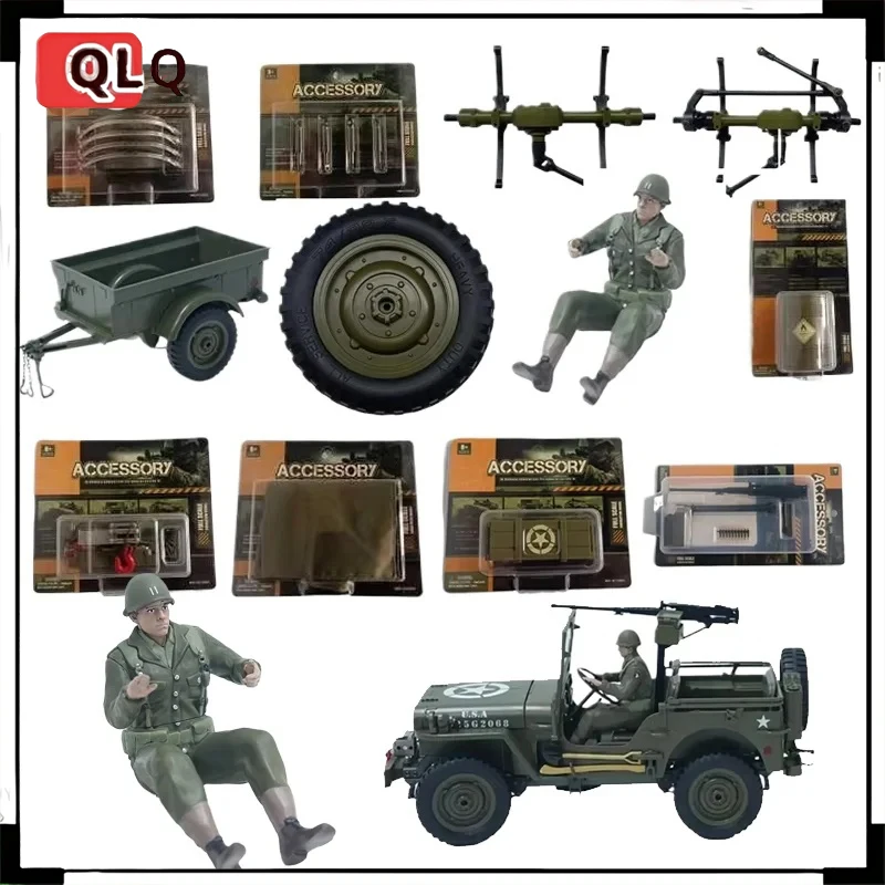 Jjrc willys off-road jeep simulação rc carro atualização peças kit com motor servo controle remoto brinquedo modificação acessórios