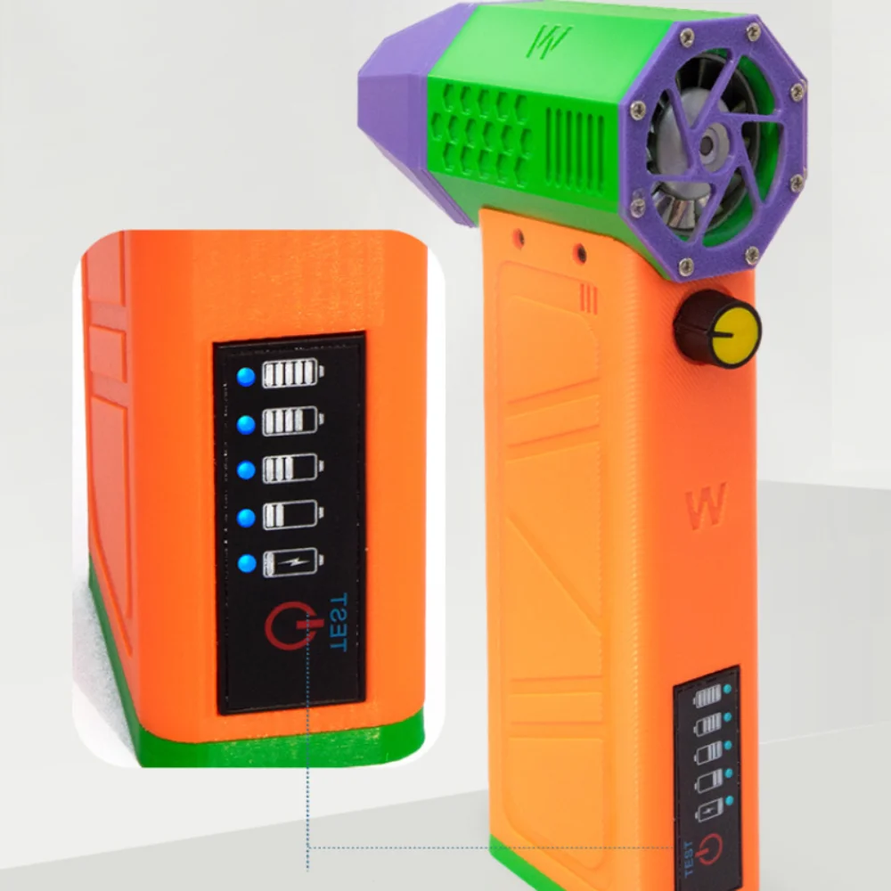 شاشة شحن مروحة توربو صغيرة عنيفة امتصاص مغناطيسي خفيف للغاية 140000 دورة في الدقيقة منفاخ قوي لاسلكي من النوع C شحن #4