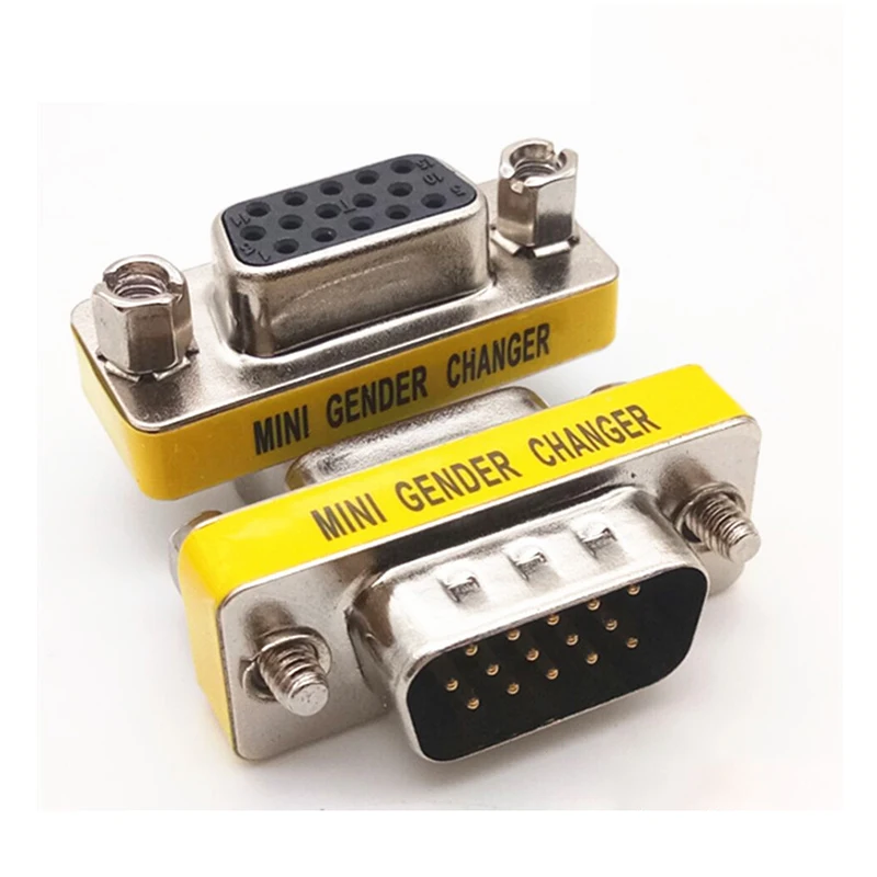DB15 Male To Male Or Male To Female 15 Pin To 15 Pin Three Row VGA Adapter Serial Port Connector B1