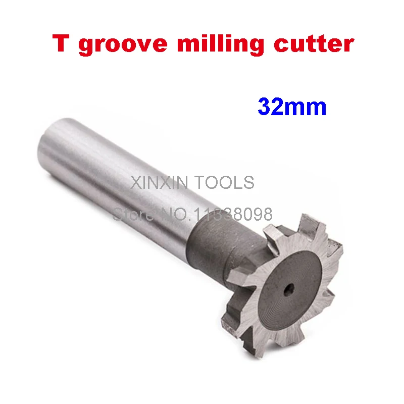 

2PCS 32*3*4*5*6*8*10*12 high speed steel Straight shank T groove milling cutter T type Straight shank milling cutter