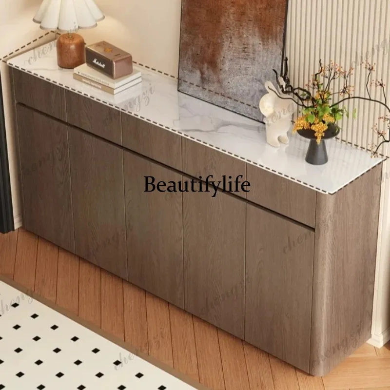K182 Luxury rock slab honeycomb aluminum living room shoe cabinet home door storage cabinets organizer shoes rack shelf furnitur