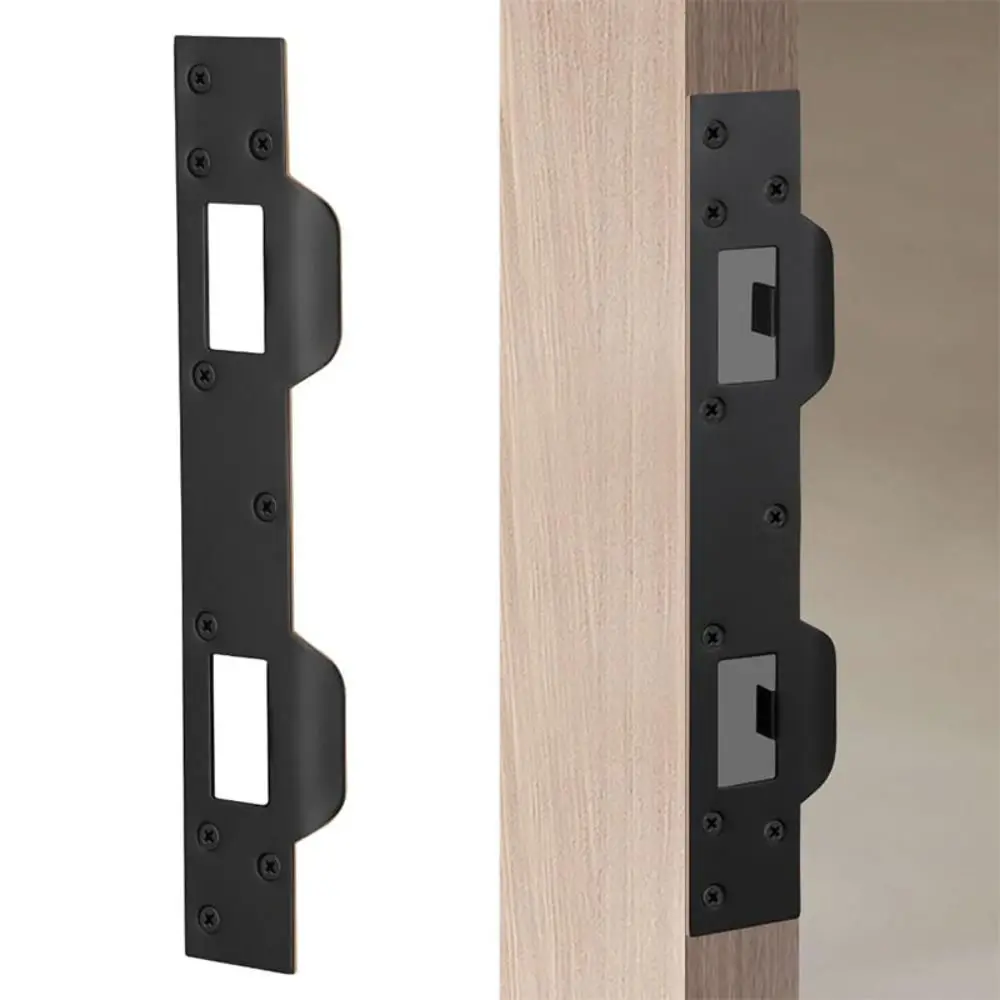 Metal Door Strike Plate Rustproof Security Front Door Security Devices with 5-1/2 Inch Hole Double Holes