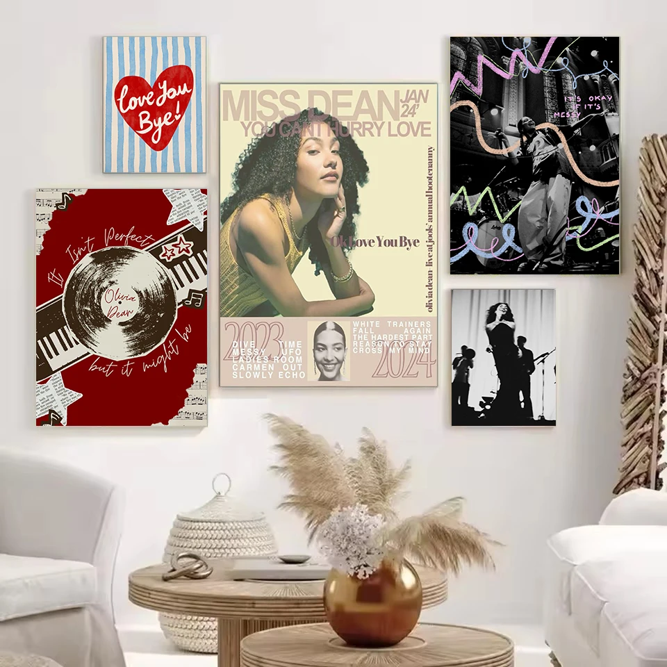 المغني البريطاني أوليفيا دين كلمات رجل أحتاج الموسيقى الجمالية المشارك HD مطبوعة حائط لوح رسم صور ديكور المنزل هدية #2